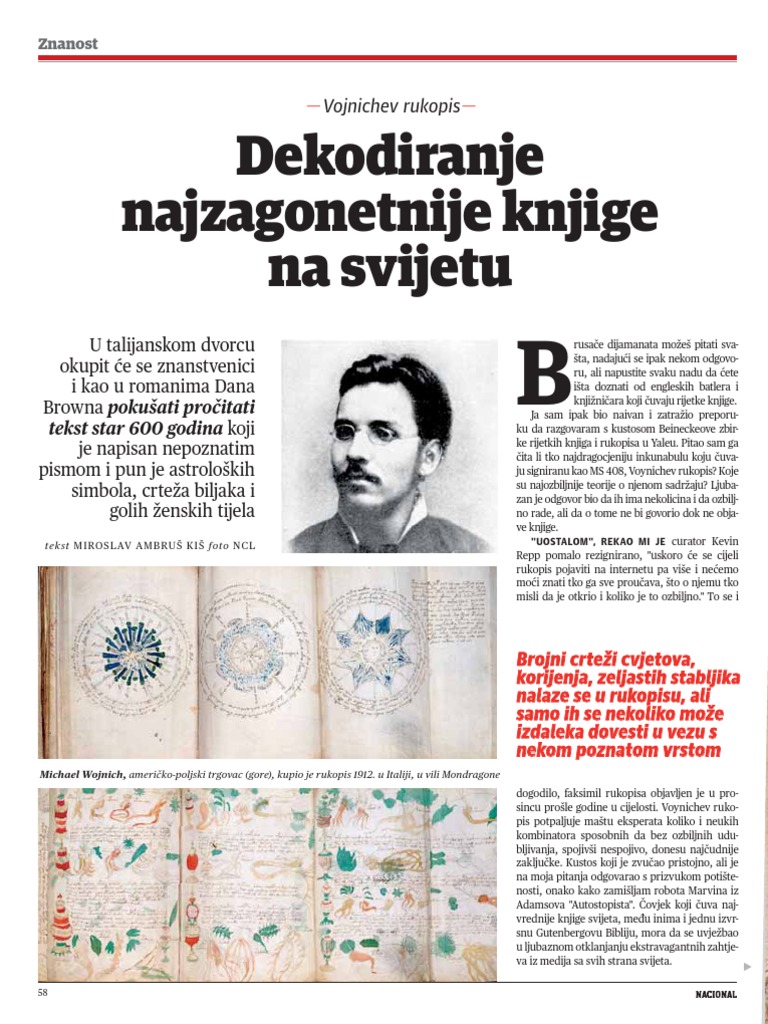 Voynichev Rukopis Nacional 860 | PDF