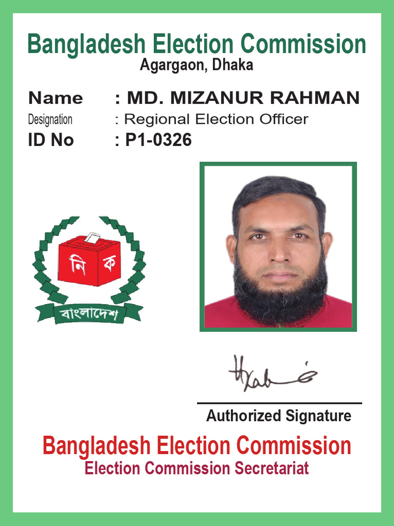 Bangladesh Election Commission ID Card | PDF