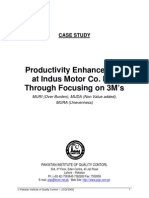 M Mohiyuddin Productivity Enhancement at Indus Motor Co Ltd Productivity Case Study PIQC