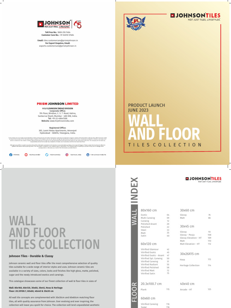 Johnson Tiles Collection 2023 | PDF | Tile | Interior Design
