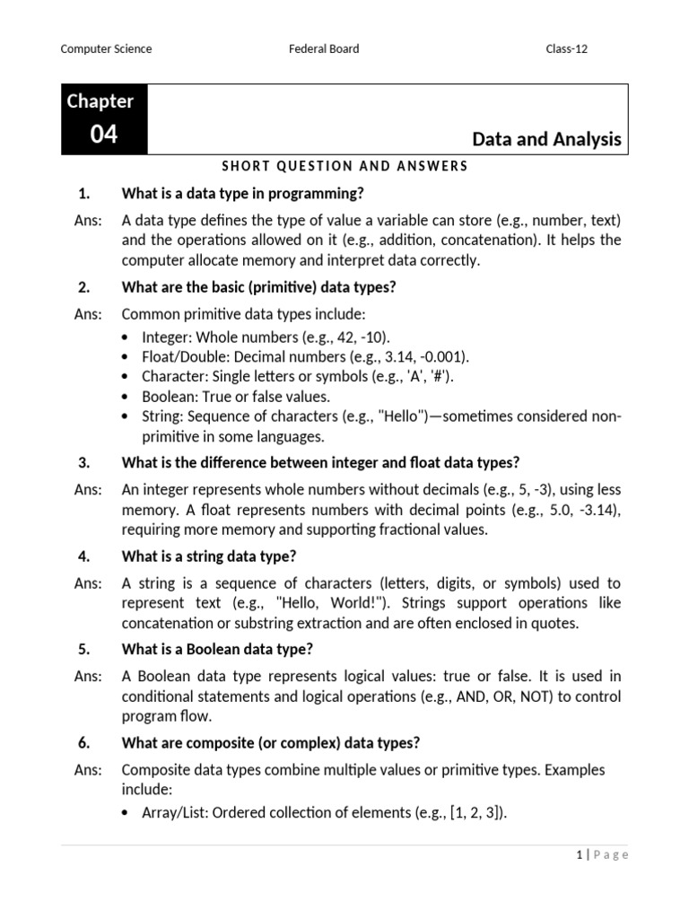 Data Types in Programming Explained | PDF | Data Type | P Value