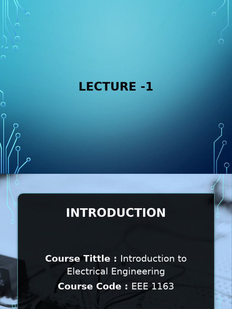 Introduction to Electrical Engineering | PDF | Voltage | Electric Current