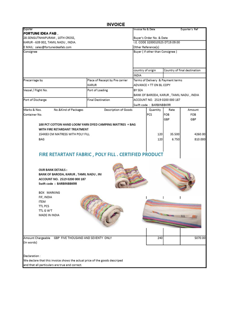Invoice for Ad Code 6480004 | PDF