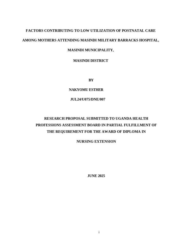 Low Postnatal Care Utilization Factors | PDF | Postpartum Period ...