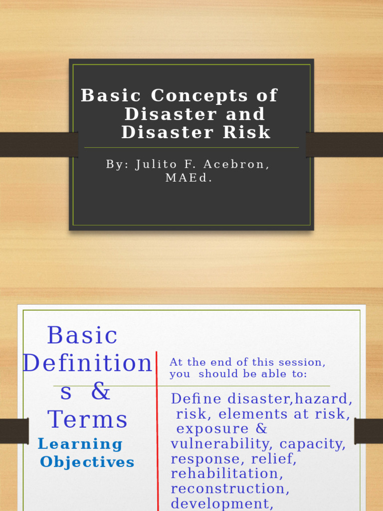 Understanding Disaster Risk Concepts | PDF | Hazards | Natural Disasters