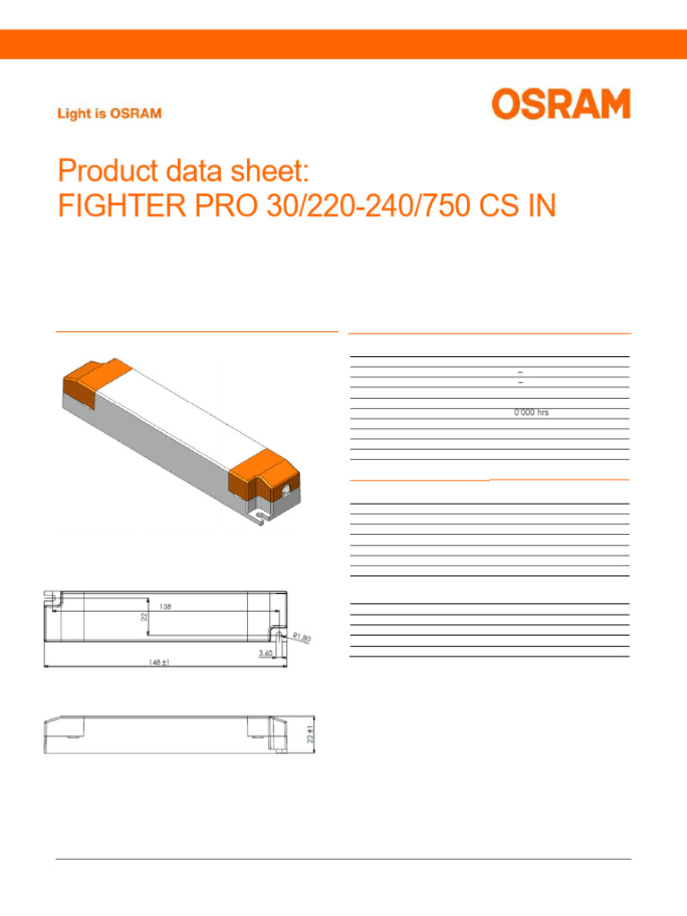 OSRAM Fighter Pro LED Power Supply | PDF | Power Supply | Electrical ...