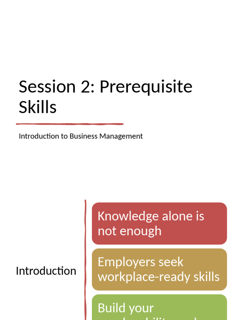 Essential Prerequisite Skills for Employment | PDF | Leadership | Skill
