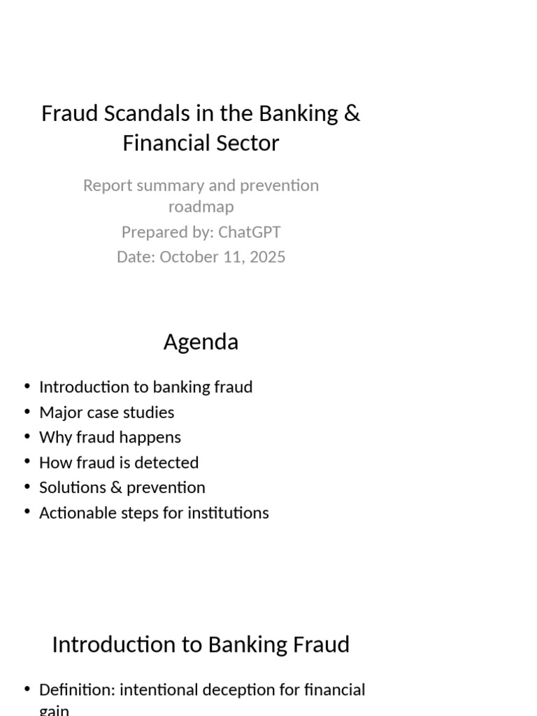 Banking Fraud: Case Studies & Solutions | PDF | Audit | Fraud