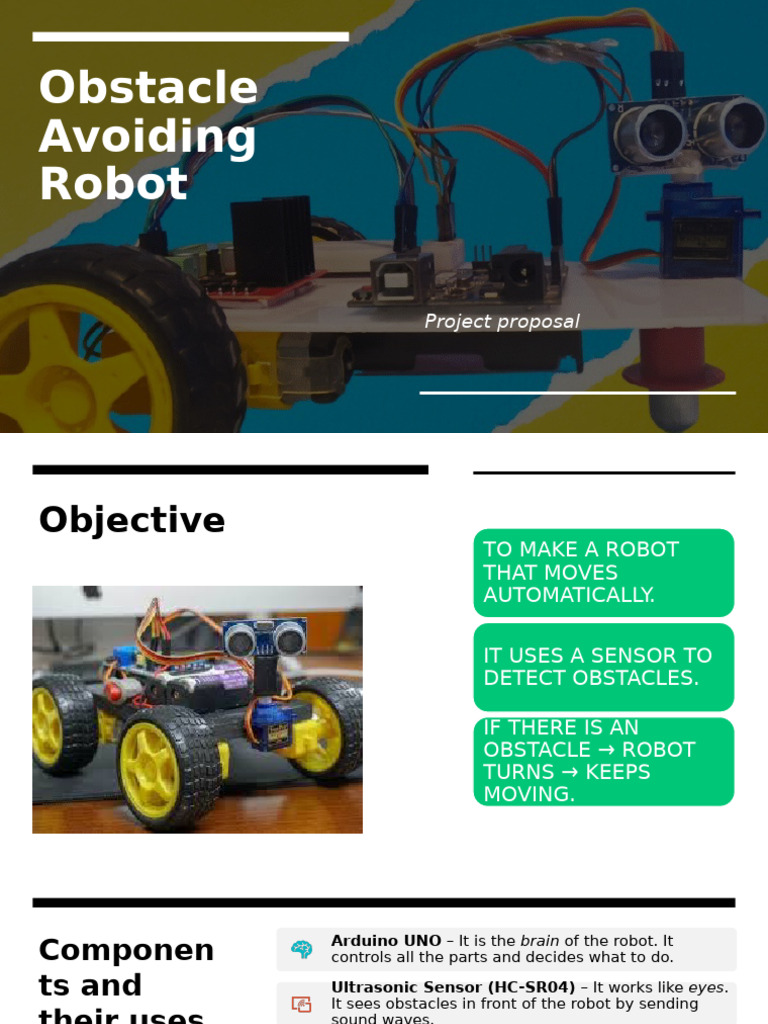 Obstacle Avoiding Robot Presntation | PDF | Robot | Robotics