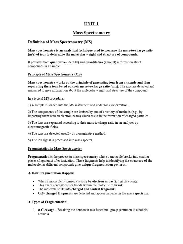 Understanding Mass Spectrometry Basics | PDF | Mass Spectrometry | Time ...