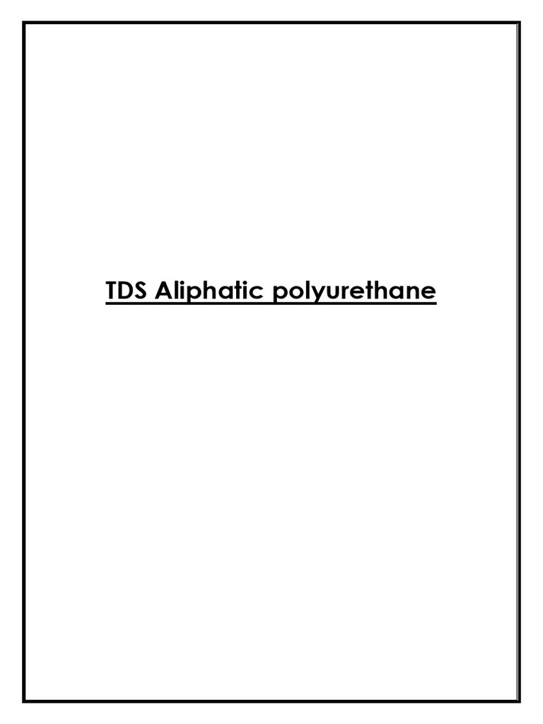 Aliphatic Polyurethane Adhesive TDS | PDF | Adhesive | Fiberglass