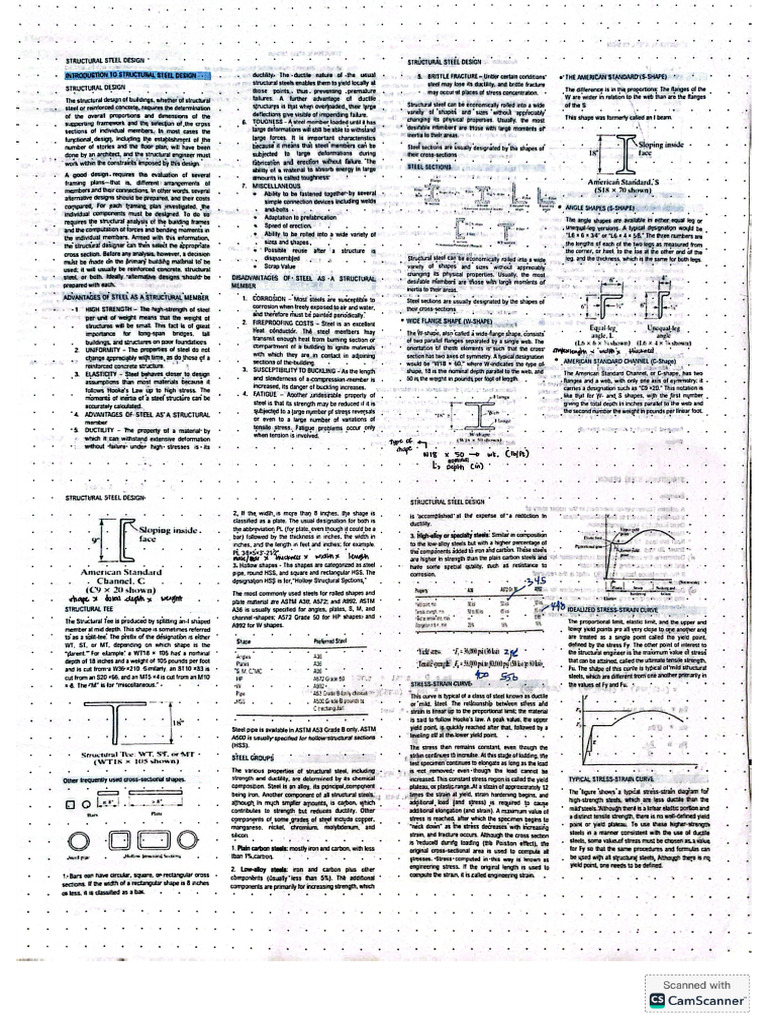 Principles of Steel Notes | PDF