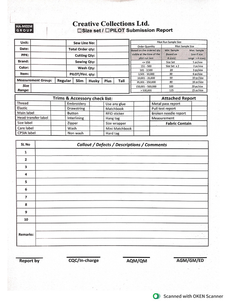 Check List and Format | PDF