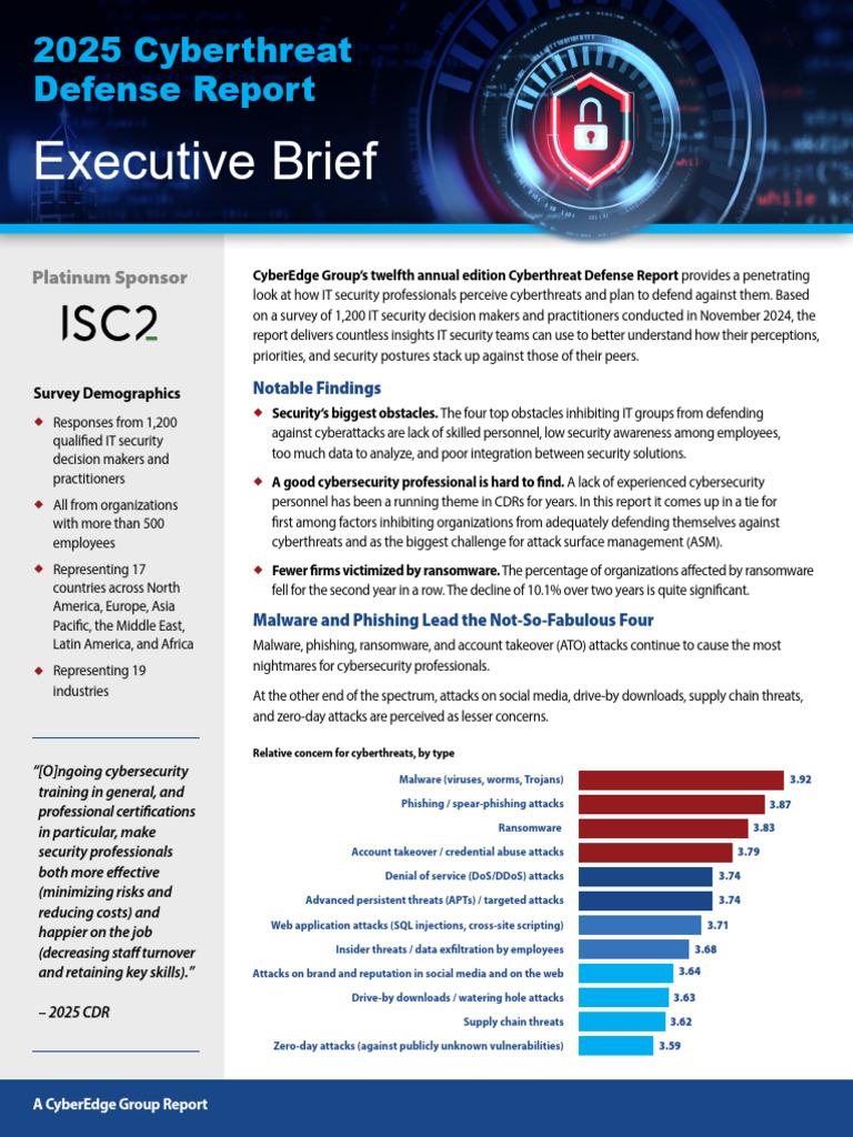 2023 CDR Executive Brief-IsC2-FINAL | PDF | Security | Computer Security