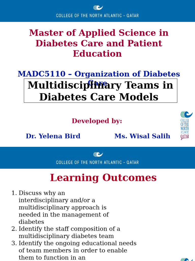 Multidisciplinary Diabetes Care Models | PDF | Health Care | Glycated ...