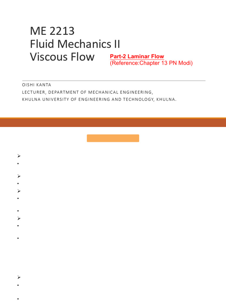 Laminar Flow in Fluid Mechanics | PDF | Shear Stress | Fluid Dynamics
