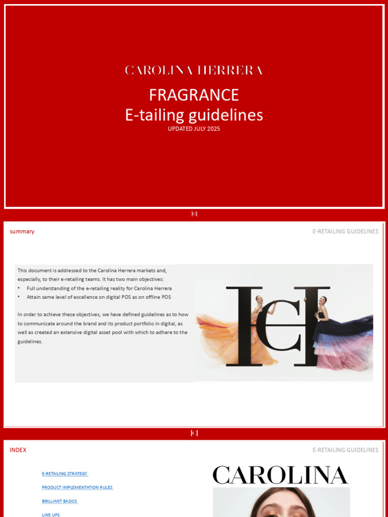 Carolina Herrera E-Retailing Guidelines | PDF | Brand | Retail