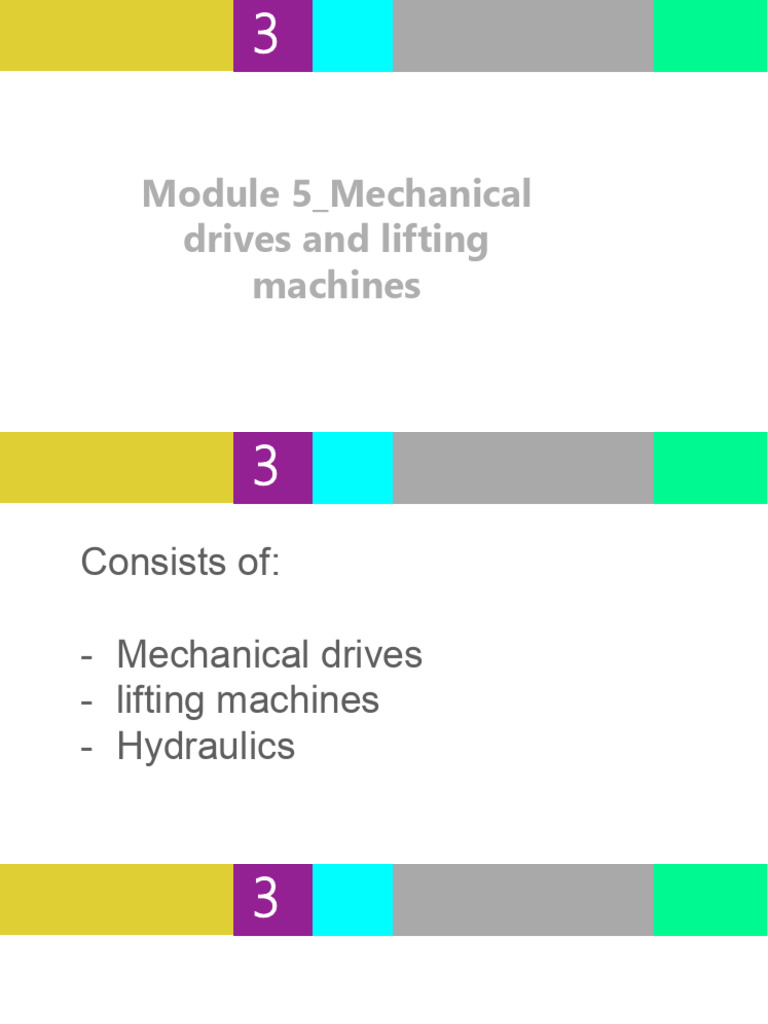 Mechanical Drives and Lifting Machines | PDF