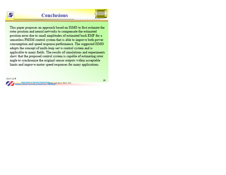 Sensorless PMSM Control with ISMO | PDF