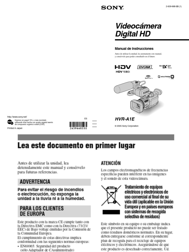 Sony Hvra 1 E | PDF | Pantalla de cristal líquido | Televisión de alta ...