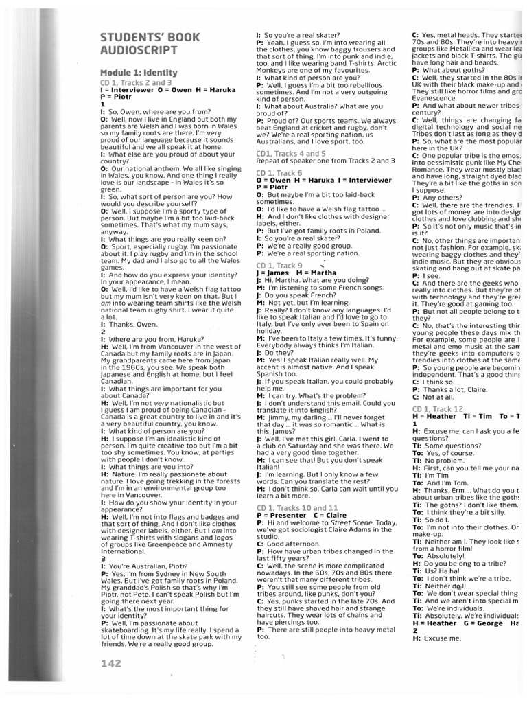 338 - 2 - Choices. Intermediate. Student's Book - 2012-Audioscript | PDF