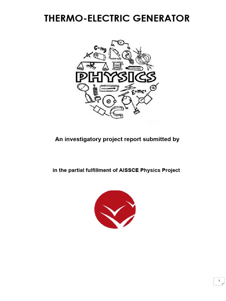 Thermoelectric Generator Project Report | PDF | Electrical Connector ...