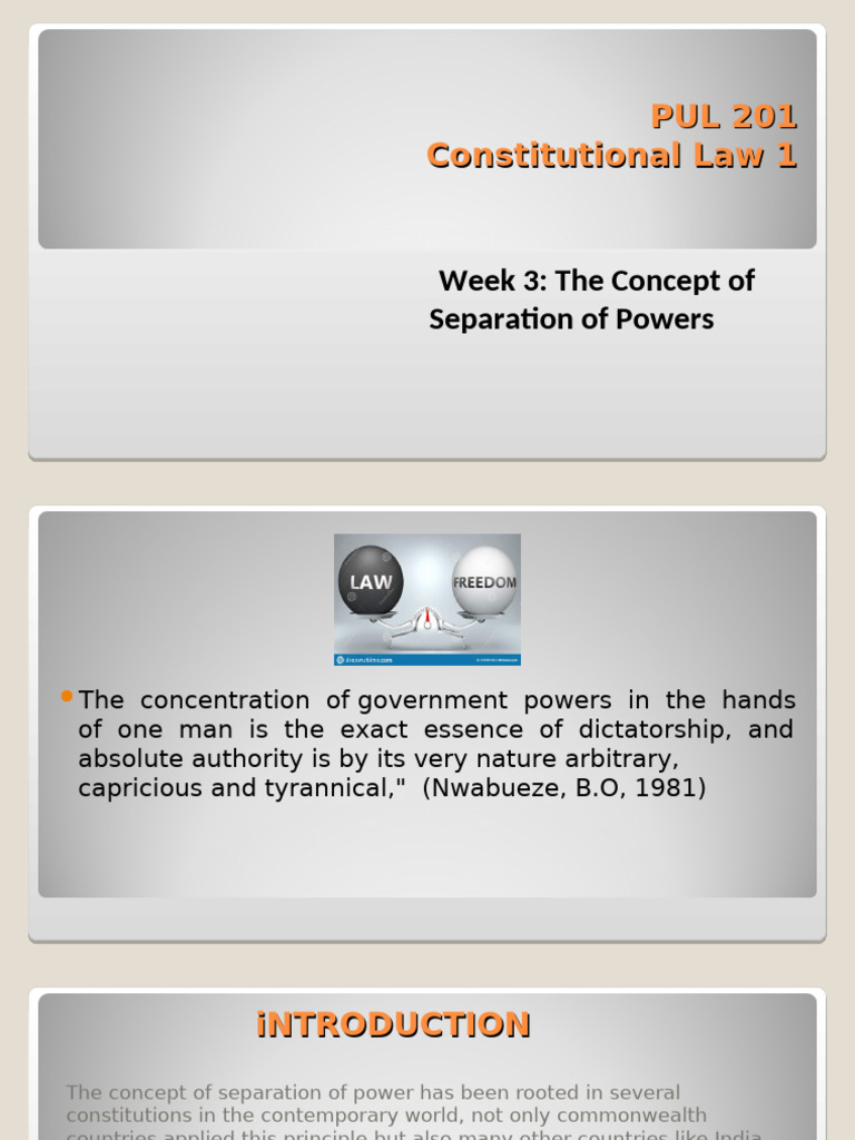 Understanding Separation of Powers | PDF | Separation Of Powers ...