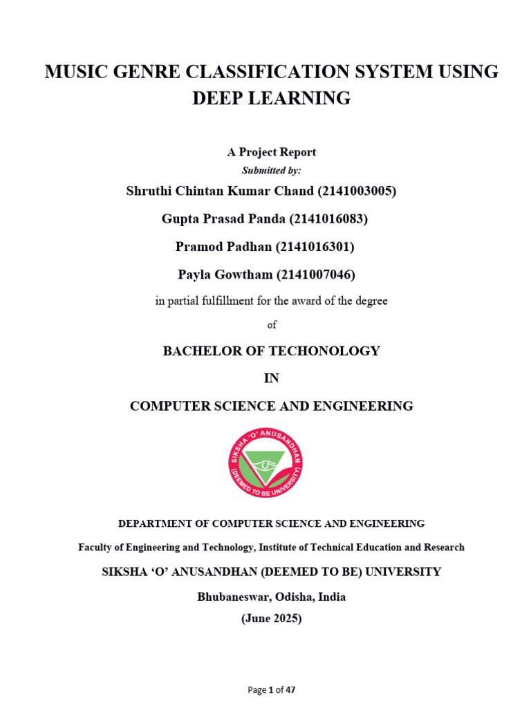 Music Genre Classification with Deep Learning | PDF | Deep Learning ...
