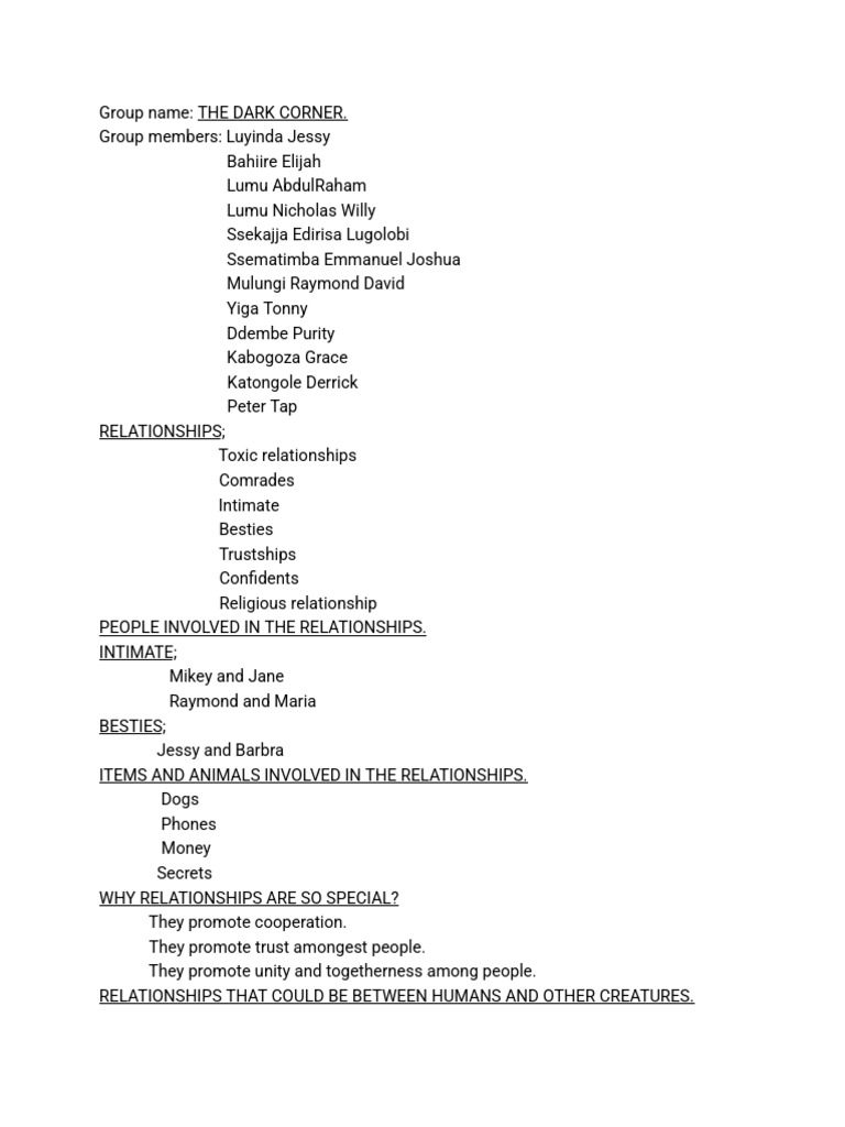 Group Name - The | PDF