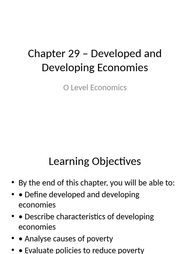 Chapter 29 Developed Developing | PDF