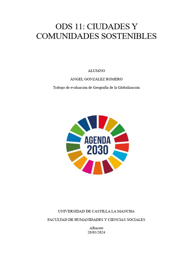 Ods 11: Ciudades Y Comunidades Sostenibles | PDF | Sustentabilidad ...