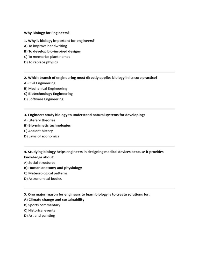 Biology's Role in Engineering Innovations | PDF | Engineering | Bacillus