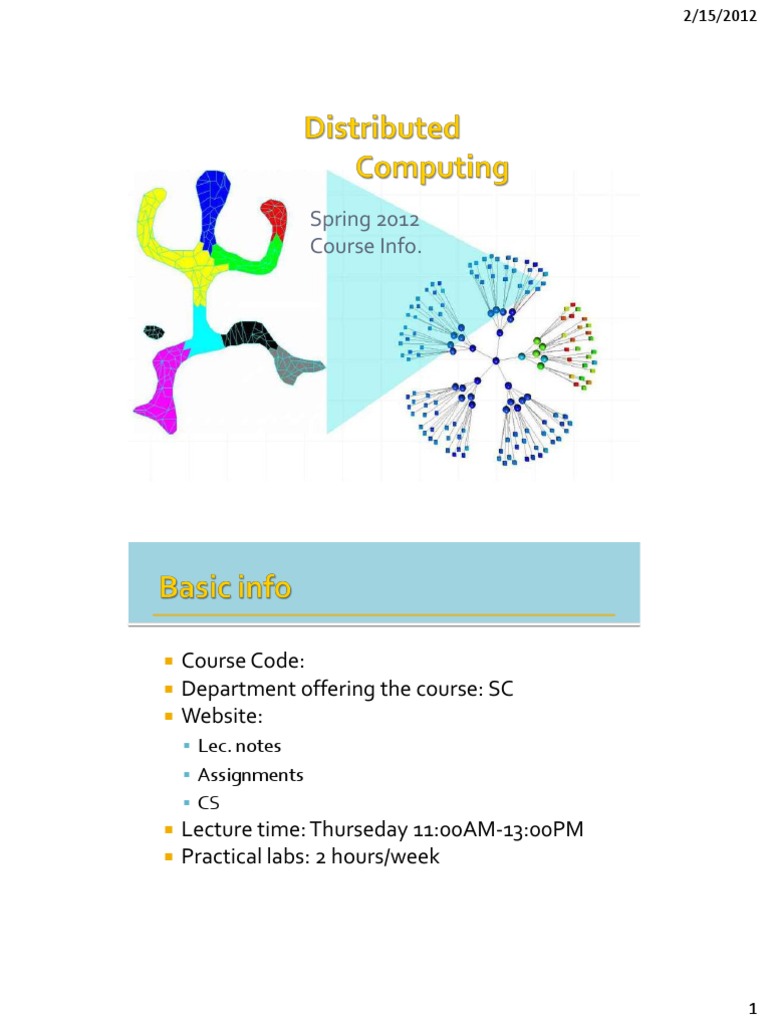 Spring 2012 Distributed Computing Course | PDF