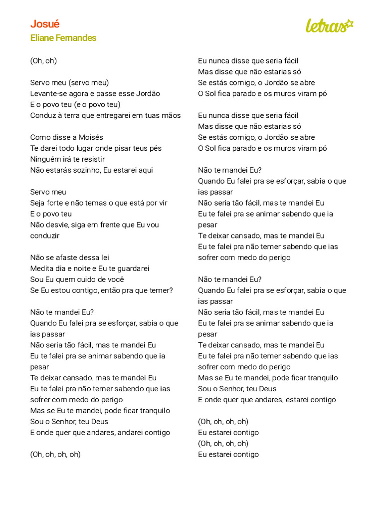 Letra do Hino 