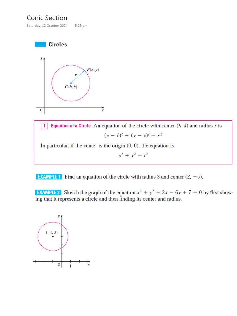 Conic Section | PDF