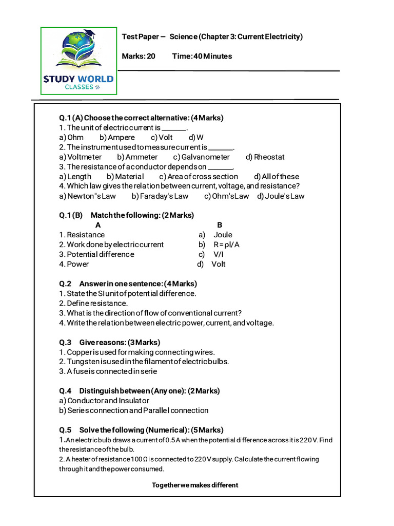 Test Science 3 | PDF