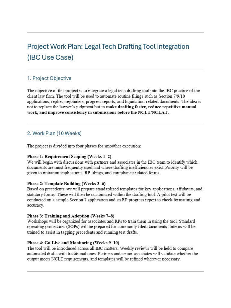IBC Legal Tech Drafting Tool Integration | PDF