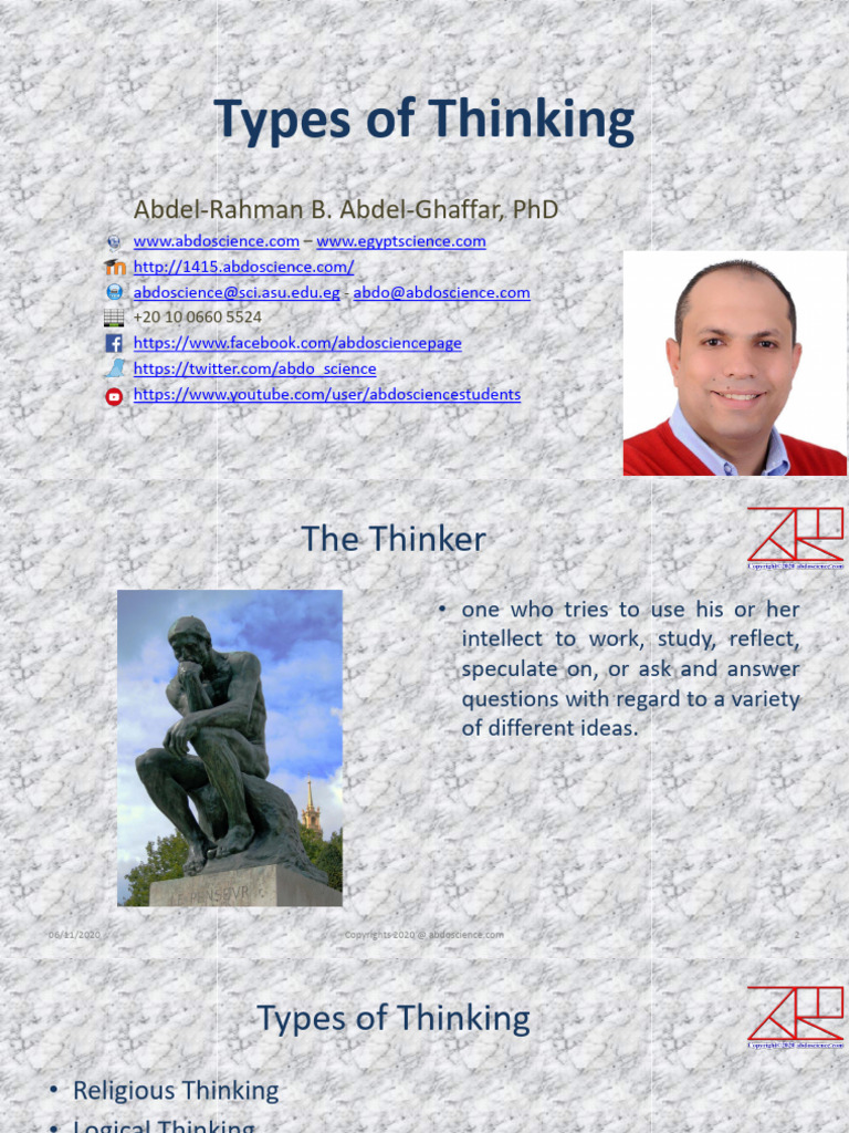Understanding Types of Thinking | PDF | Thought | Scientific Method