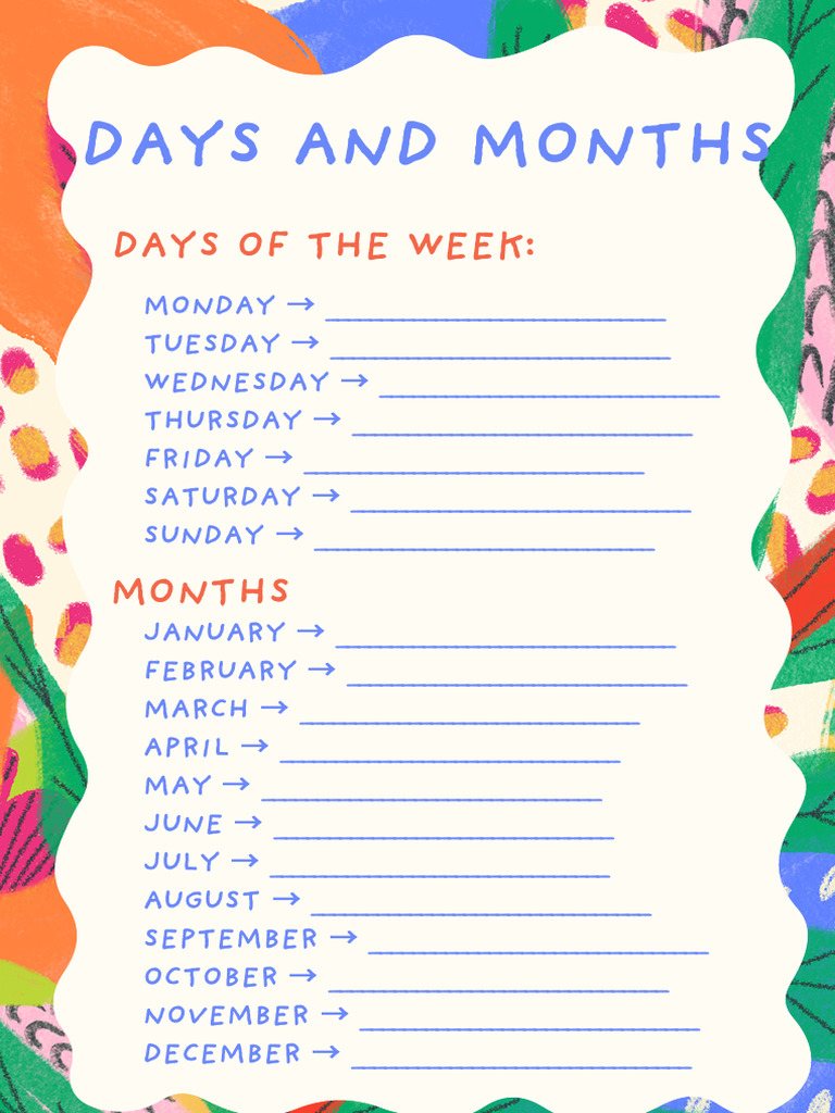 Days and Months PDF | PDF