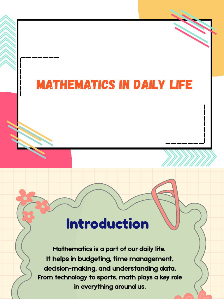 The Role of Mathematics in Everyday Life | PDF