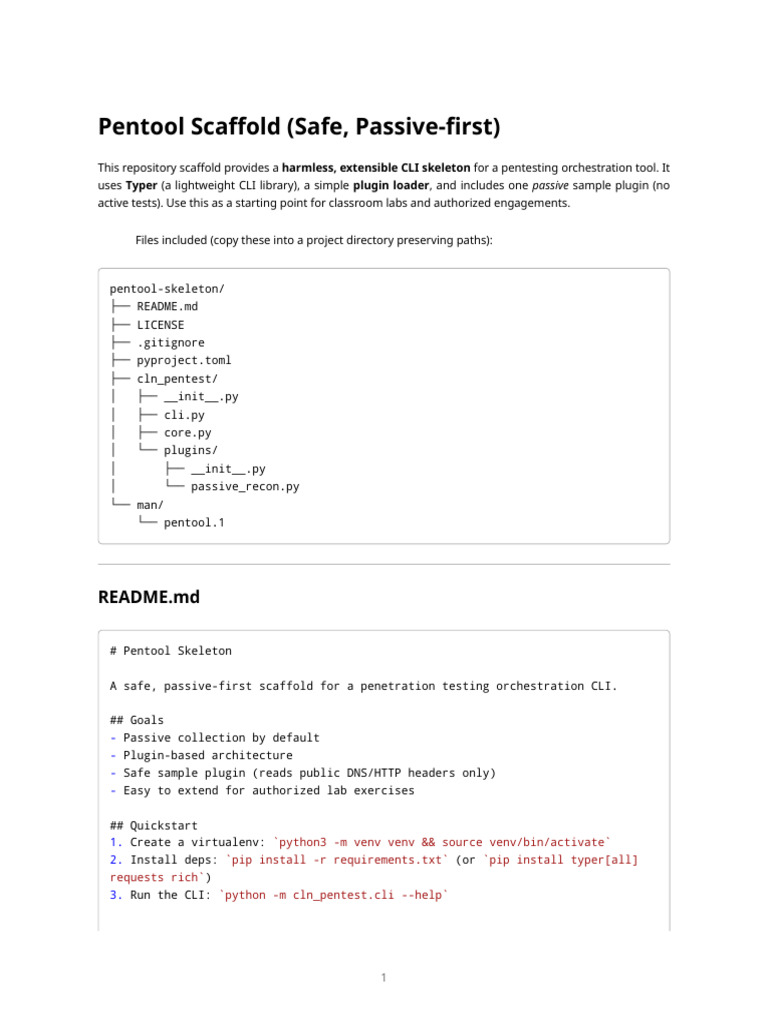 Pentool Skeleton - Cli + Plugin Scaffold | PDF | Domain Name System ...