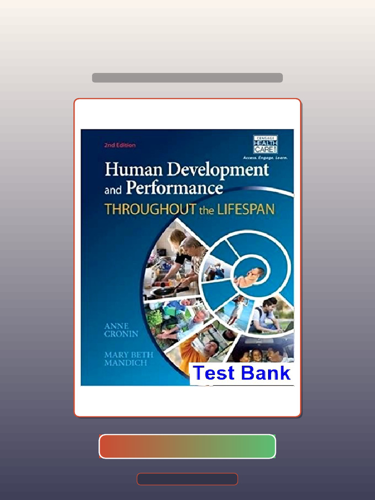 Human Development and Performance Throughout the Lifespan 2nd Edition ...