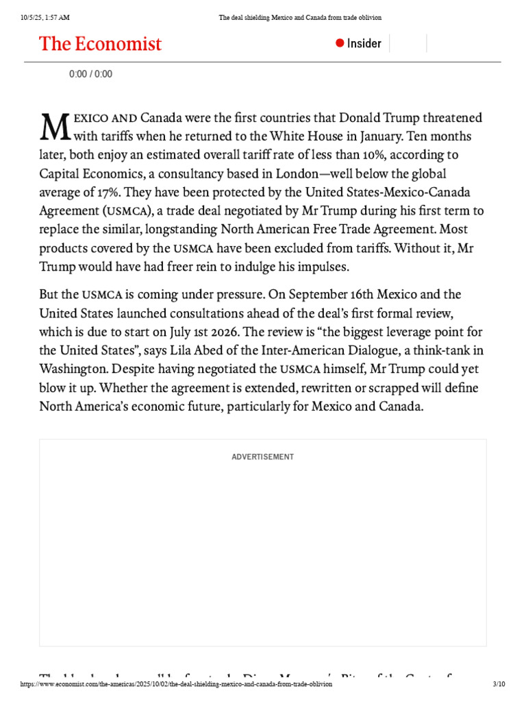 USMCA: Protecting Mexico and Canada Trade | PDF | Economies ...