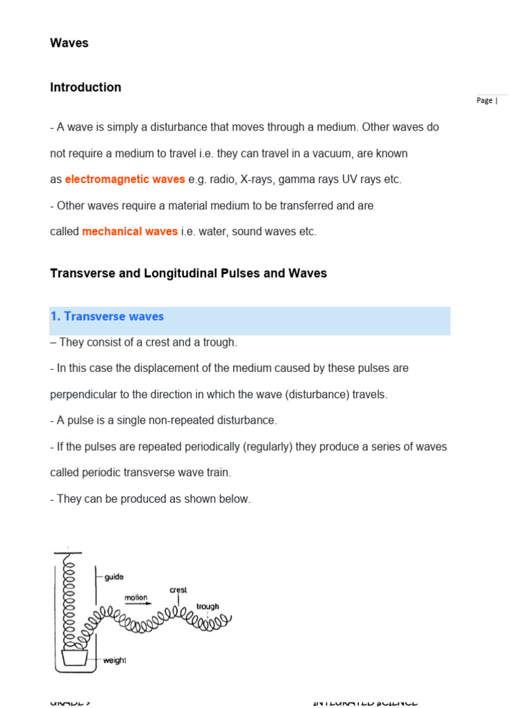 Understanding Waves: Types and Characteristics | PDF | Waves | Frequency