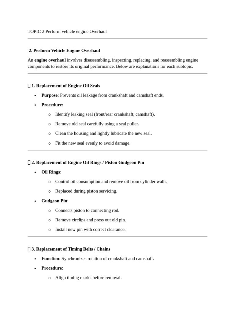 TOPIC 2 AND 3 Engine Overhaul LEVEL 6 | PDF | Machines | Propulsion