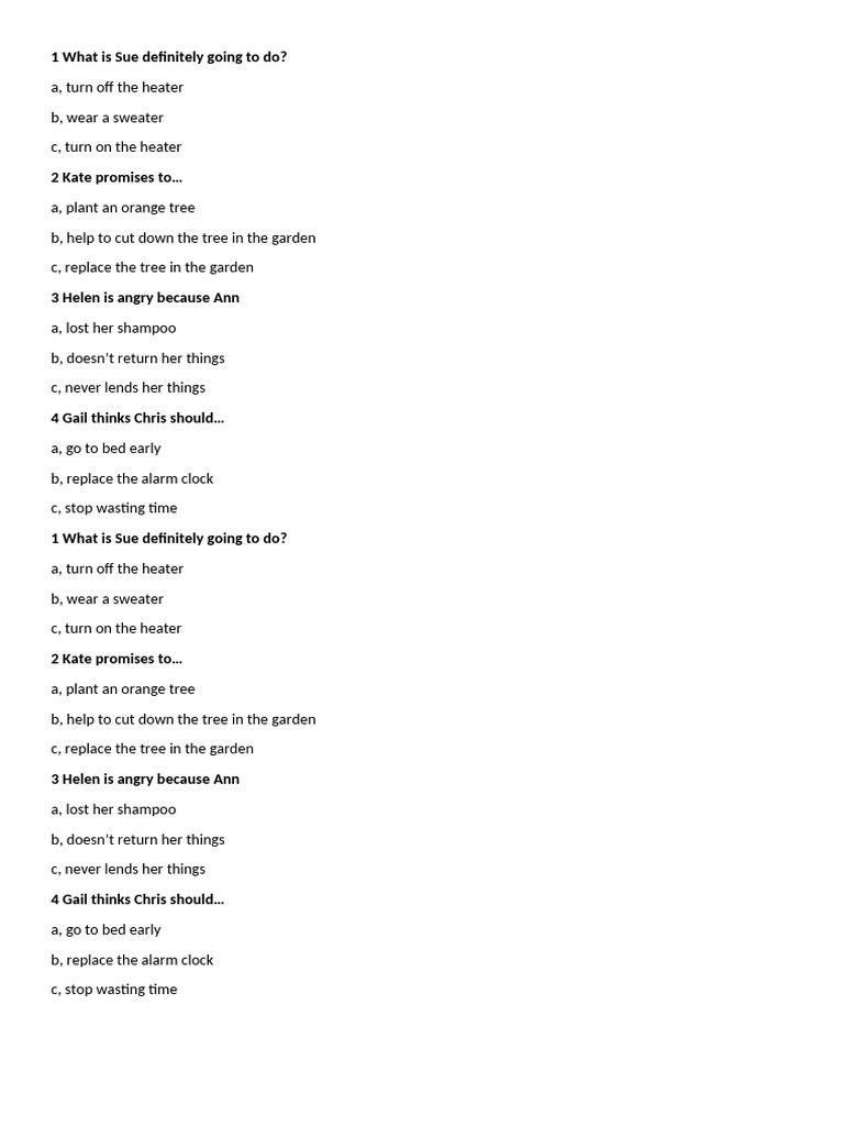 Listening Exercise Think Ahead 2 Page 67 | PDF