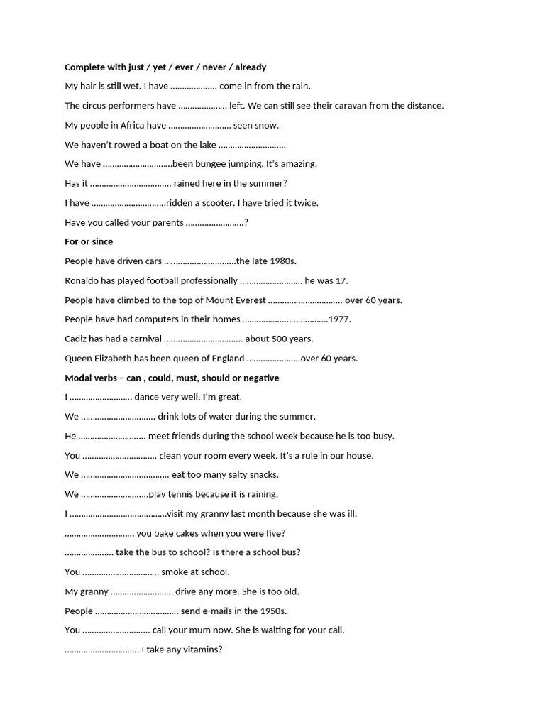 Present Perfect Modal Verbs | PDF