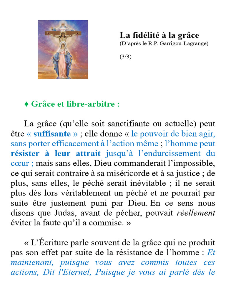 Fidélité à la Grâce Divine | PDF | Théologie | Doctrines et croyances ...