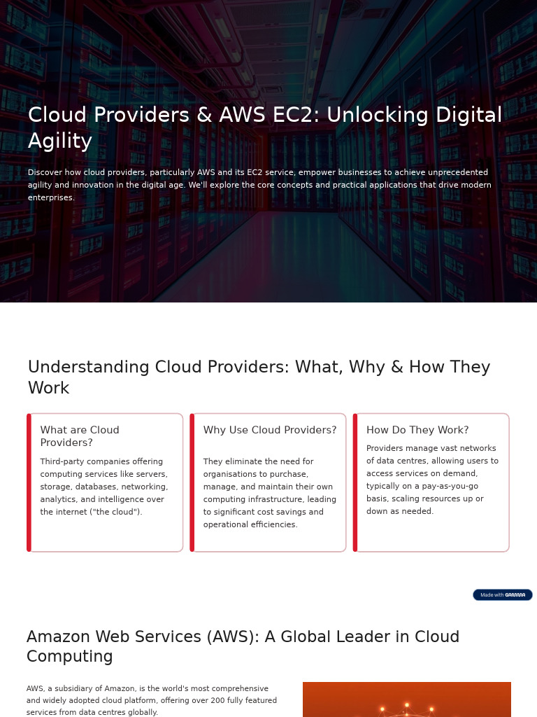 Cloud Providers and AWS EC2 Unlocking Digital Agility | PDF | Cloud ...