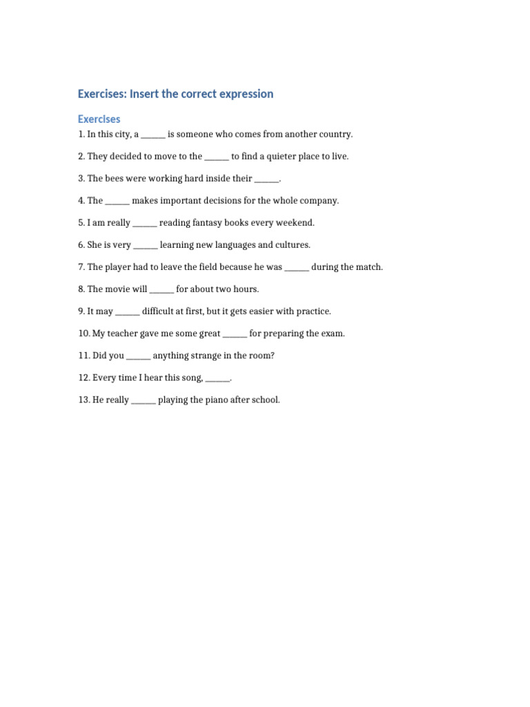 Expressions Exercises | PDF